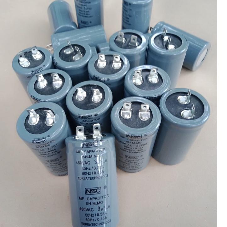 Tụ 2.5-3uF, Tụ điện dầu Hàn Quốc 2.5uF-3uF/450V dùng cho quạt điện,