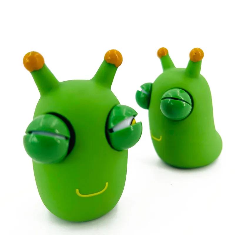 Product Introduction of Funny Eyeball Burst Squeeze Toy Green Eye Caterpillar Pinch Toys Adult Kids Stress Relief Fidget Toy Creative Decompression Toy 21