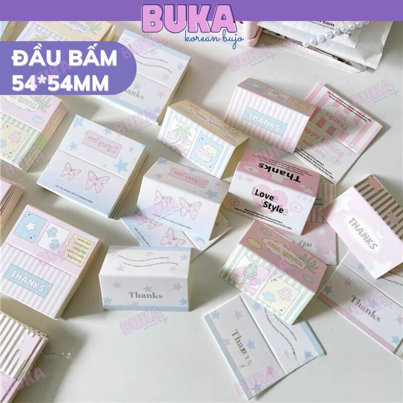 Bìa đầu bấm đầu thẻ gập Buka bìa kẹp miệng túi tag giấy đồ gói hàng card blackpink phụ kiện gói hàng phong cách y2k
