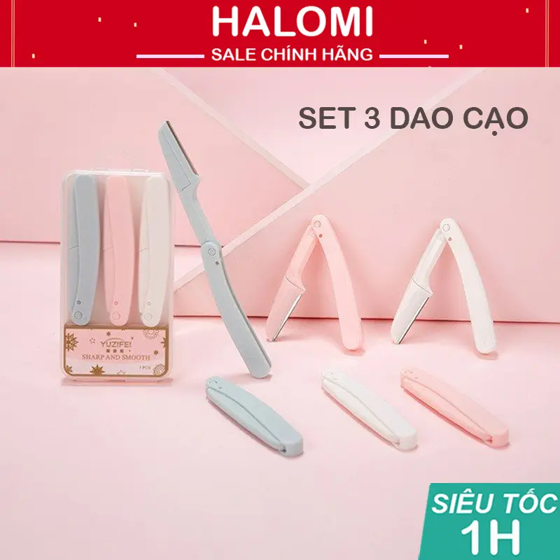 Set 3 dao cạo lông mày YUZI sắc bén tiện lợi dòng cao cấp 0