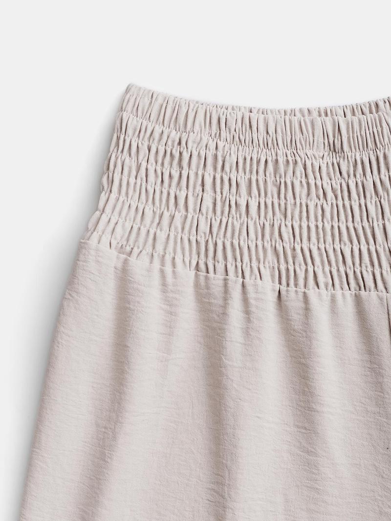 Product Introduction of YOZY Solid Shirred High Waist Wide Leg Pants/ Casual Comfy Pleated Straight Leg Trousers, 2024 Women's Daily Outfits for All Seasons 17