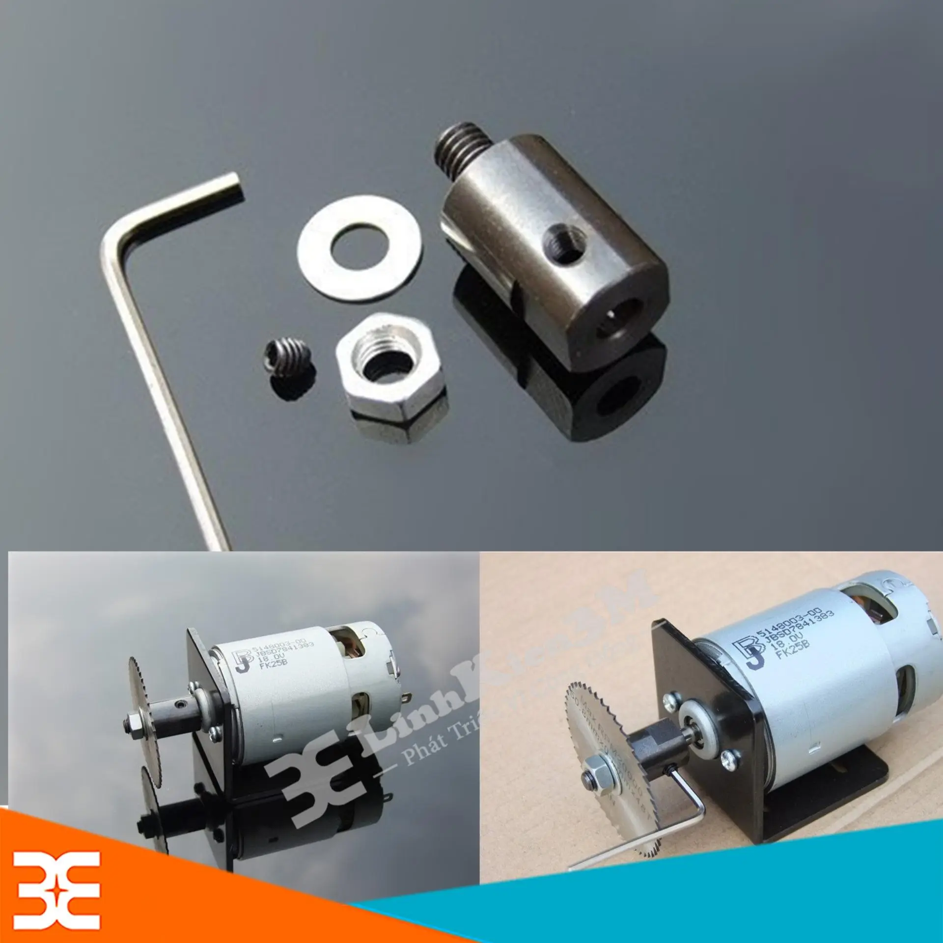 Trục nối giữ lưỡi cắt trục 5mm dùng cho motor 775