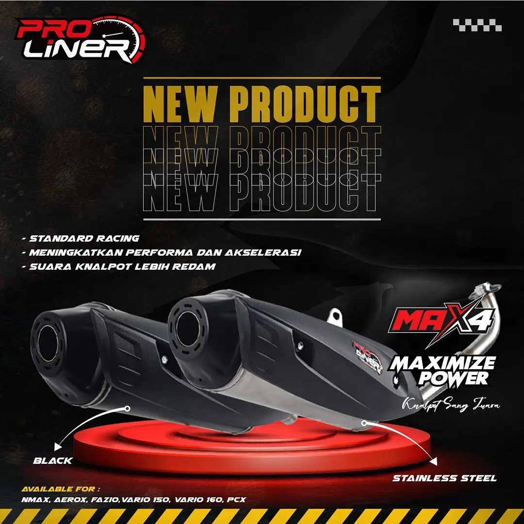 PROLINER KNALPOT MAX4 STAINLESS