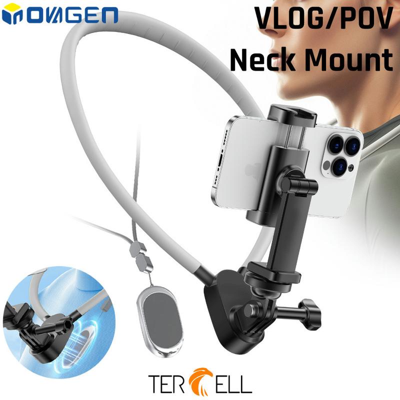 Giá Đỡ Dây Đeo Cổ INOVAGEN Dành Cho Điện Thoại Và Camera Hành Động GoPro Max DJI Insta360 Tương Thích Với Nguồn Sáng Phụ Chống Lắc Từ Tính Thích Hợp Cho Vlog POV Giá Đỡ Điện Thoại Gắn Cổ