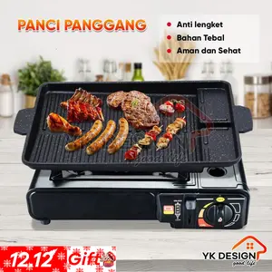 YK DESIGN Tempat Pemanggang Daging / Alat Panggang Daging / alat pemanggang BBQ Grill Pan Merry Christmas / Selamat Hari YK-817