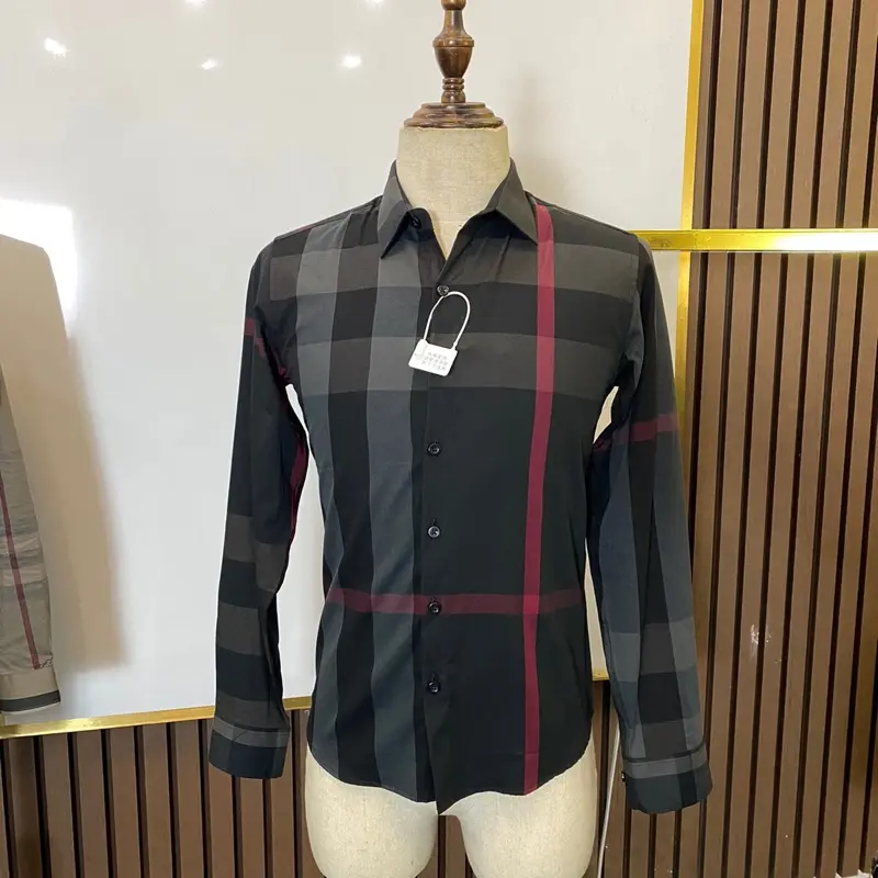 Áo sơ mi kẻ cổ bẻ Nam  Fom chuẩn