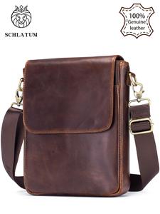 Men's Vintage Solid Color Crossbody Bag, Fashionable Zipper Shoulder Bag for Daily Used, High-quality Leather Crossbody Bag