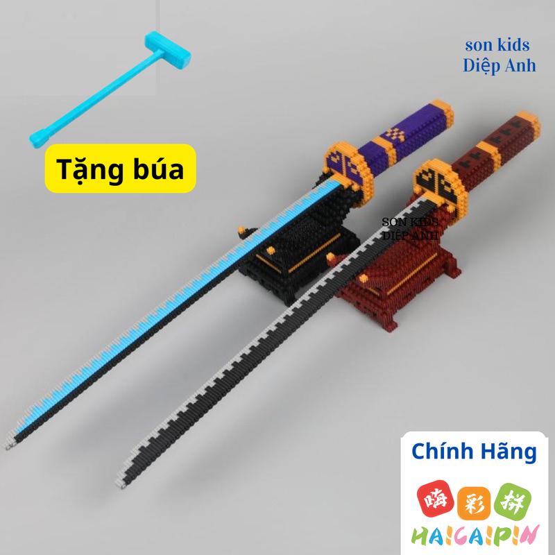 [COMBO 2 CÂY KIEM VÀ 2 ĐẾ ĐỆM]  Mô hình lắp ghép kiếm Đồ Chơi Katana HÃNG hAICAIPIN, đồ chơi lắp ghép Thông Minh Cho mọi lứa tuổi