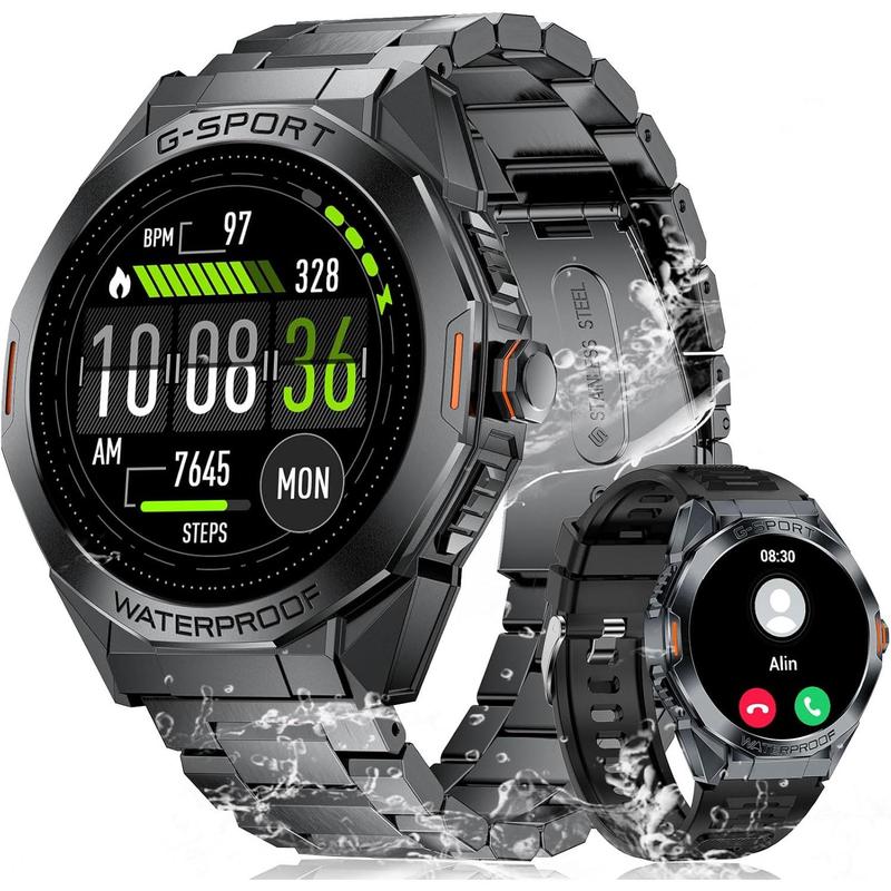 TikTok Shop Watches for Men 1.46 HD Screen Fitness Watch with 126 Modes IP68 350mAh SpO2 Sleep Monitor Rugged Smartwatch for Android iOS