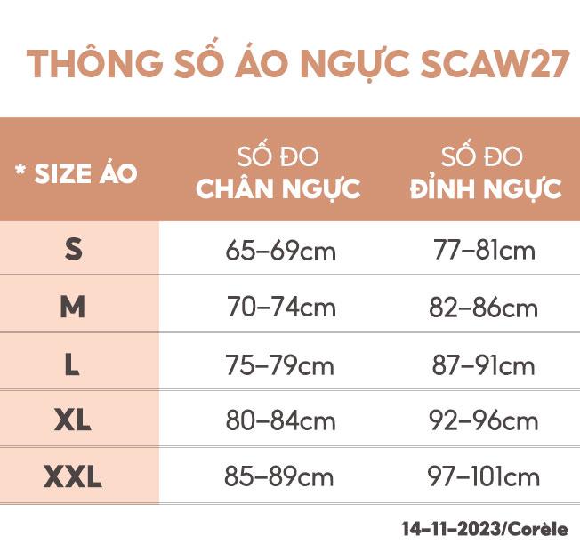 (KOL) Áo lót nữ Corèle CA-W27 dáng Bralette vải thun lạnh, mút mỏng nhẹ, không gọng, kiểu Sporty chuẩn an toàn OEKO-TEX 9