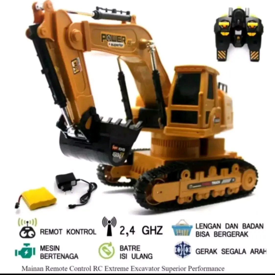 mainan remote control excavator