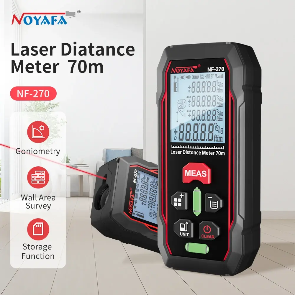 NOYAFA Laser Distance Meter NF-270 Rangefinder 70M Digital Range Finder ...