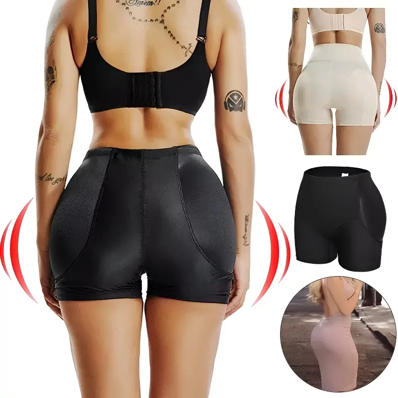 Seluar Pinggul Palsu, Shapewear, Untuk Wanita, Seluar Bentuk Tetap, Seluar Dalam Mengangkat Punggung, Seluar Dalam Mengawal Perut Bina Badan, Span Tetap, Tersedia dalam Saiz M-4XL, Tersedia dalam Bentuk Spot