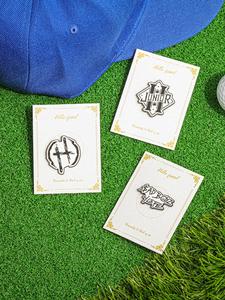Clip para gorra de golf con diseño creativo de letras, insignia de gorra de béisbol con diseño de caricatura, accesorios de aleación a la moda para hombres y mujeres, broche exquisito y moderno ideal como regalo de cumpleaños