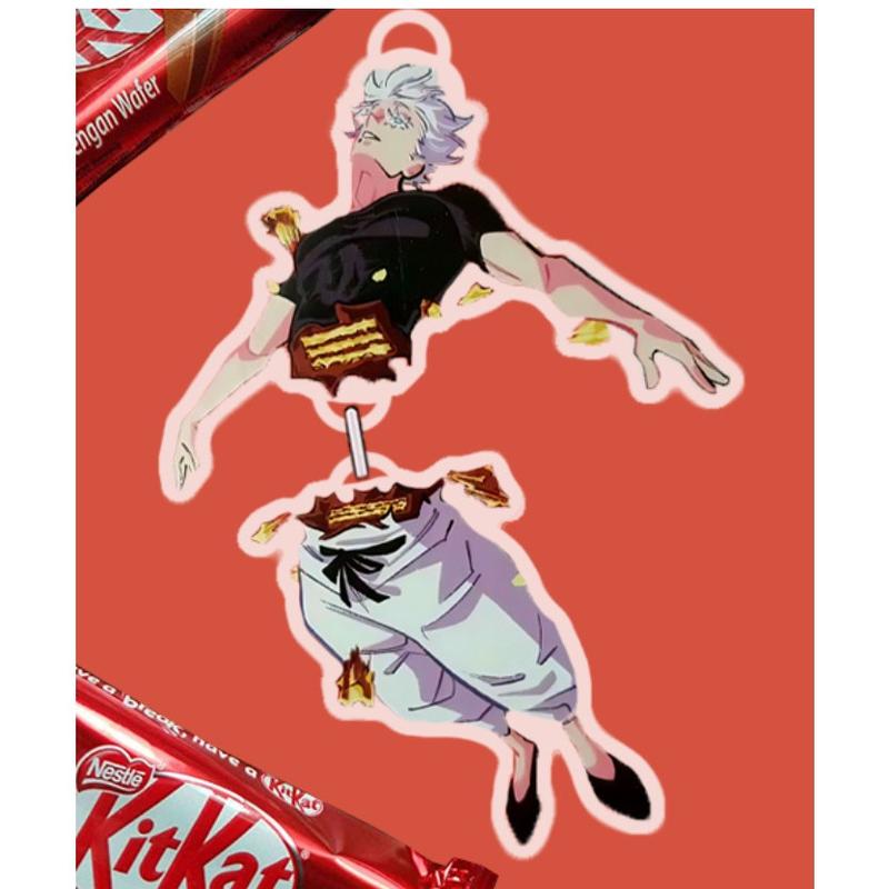 Móc khóa Gojo Satoru cụt nửa người Gojo 1/2 , Geto Suguru cắt đôi đầu Anime Jujutsu kaisen hot trend mới nhất