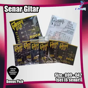 LOKAL SENAR GITAR GIBSON GS-740UL ELEKTRIK 1 SET UKURAN 009-042 (LOKAL PREMIUM)