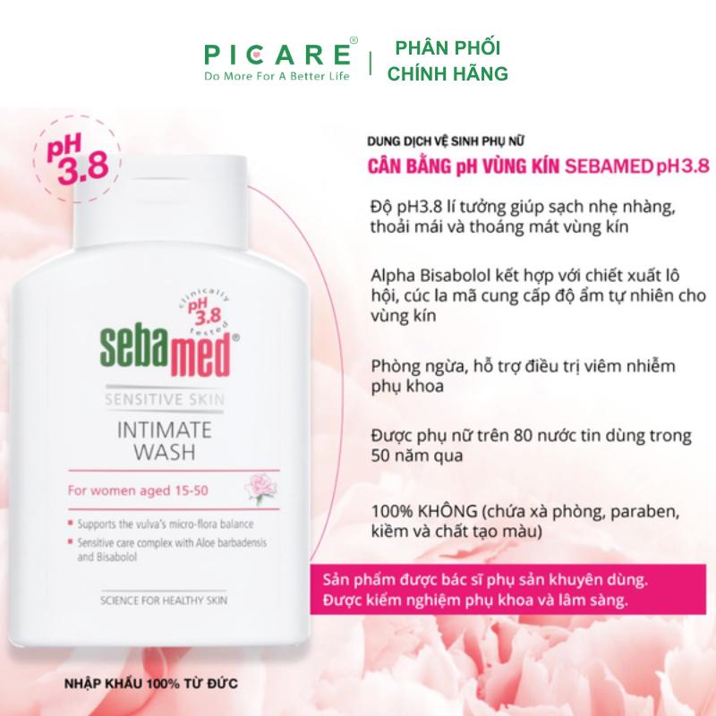 Dung Dịch Vệ Sinh Phụ Nữ pH3.8 Sebamed Feminine Intimate Wash pH3.8 50ml Women