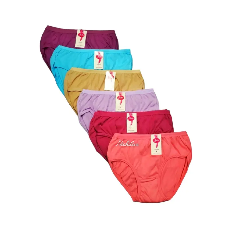 GROSIR 12 PCS ( 1 LUSIN ) CELANA DALAM WANITA DEWASA ANDIN WARNA SOFT 1