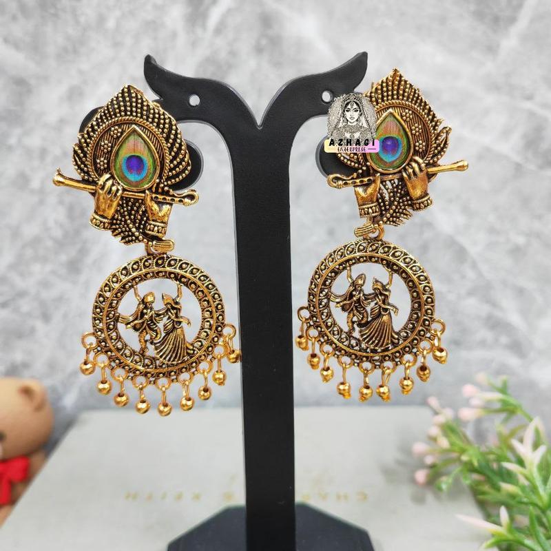 Peacock Radha Krishnan Jhumka // Suitable for kids & adults // Mayil ...