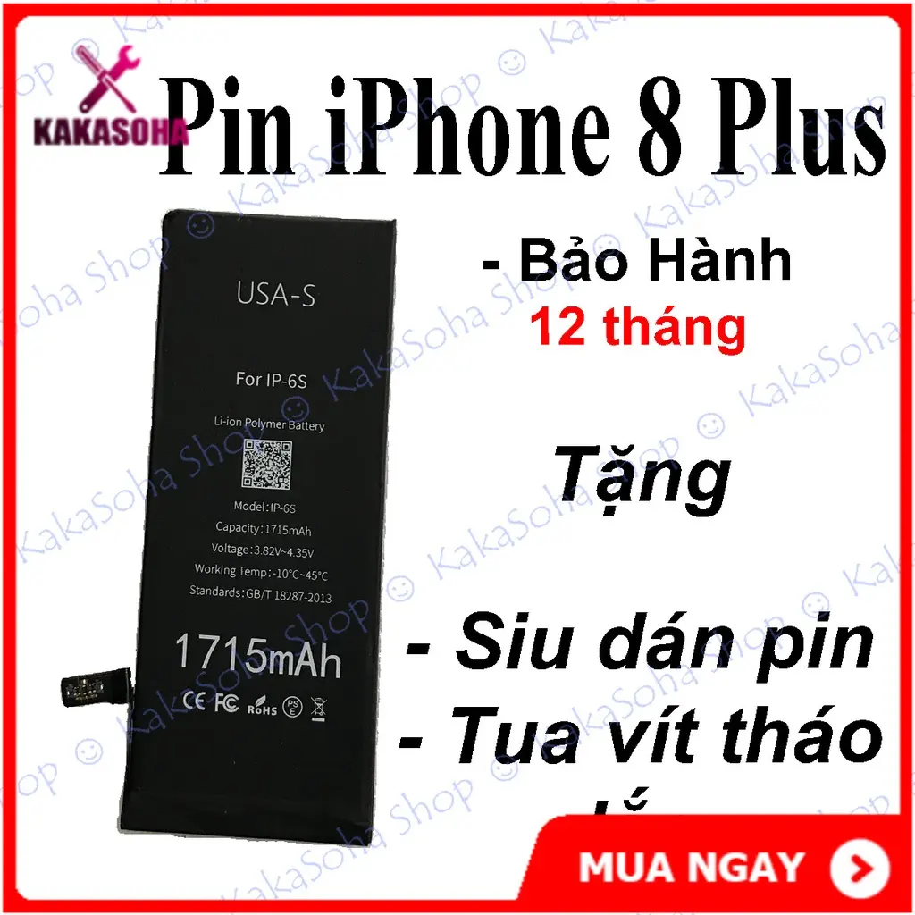 Pin iP 8 Plus USA kakasohashop