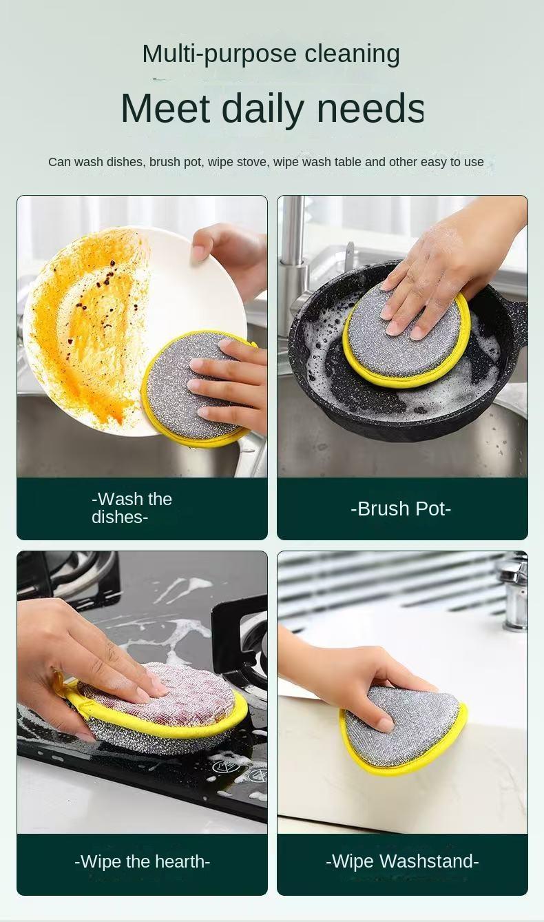 Product Introduction of Miếng Bọt Biển Rửa Chén, Dày, Không Dầu, Dụng Cụ Chà Nồi, Vải Rửa Chén, Miếng Cọ Rửa, Dụng Cụ Tẩy Vết Bẩn Và Làm Sạch Nồi, Tẩy Ma Thuật 4