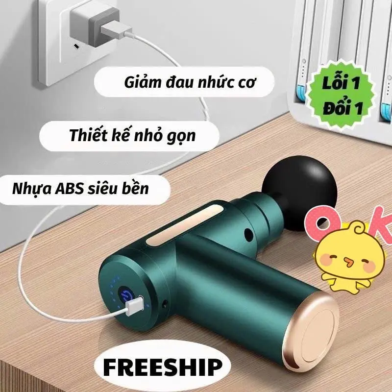 (Pin 1200 , Bản Nâng Cấp ) MÁY MASSAGE CẦM TAY MASSAGE TOÀN THÂN 6 CẤP ĐỘ 7