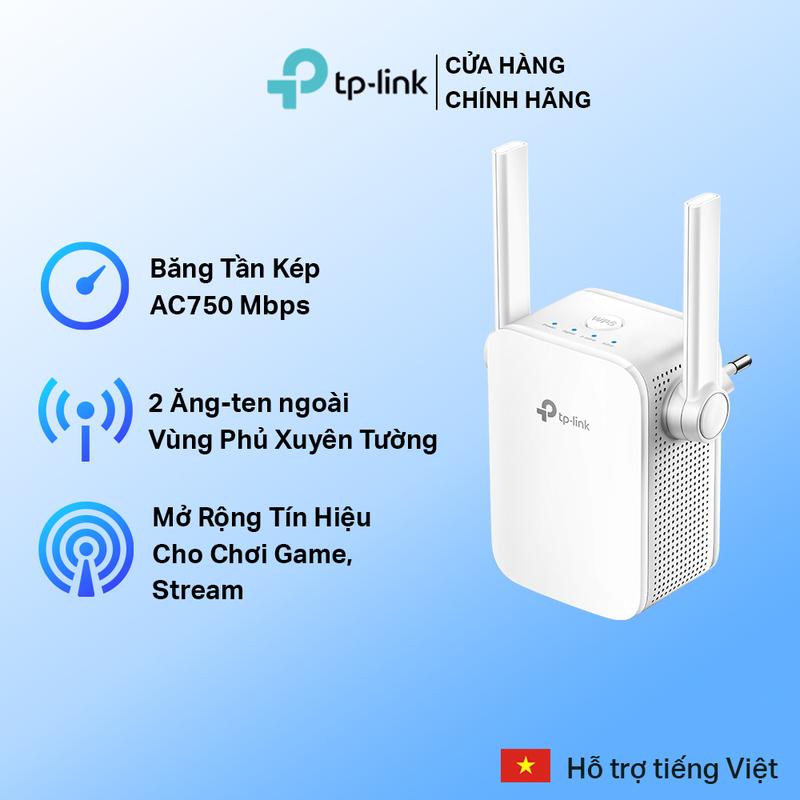 Bộ Mở Rộng Sóng Wifi TP-Link RE205 Băng Tần Kép Chuẩn AC 750Mbps kích wifi kich song