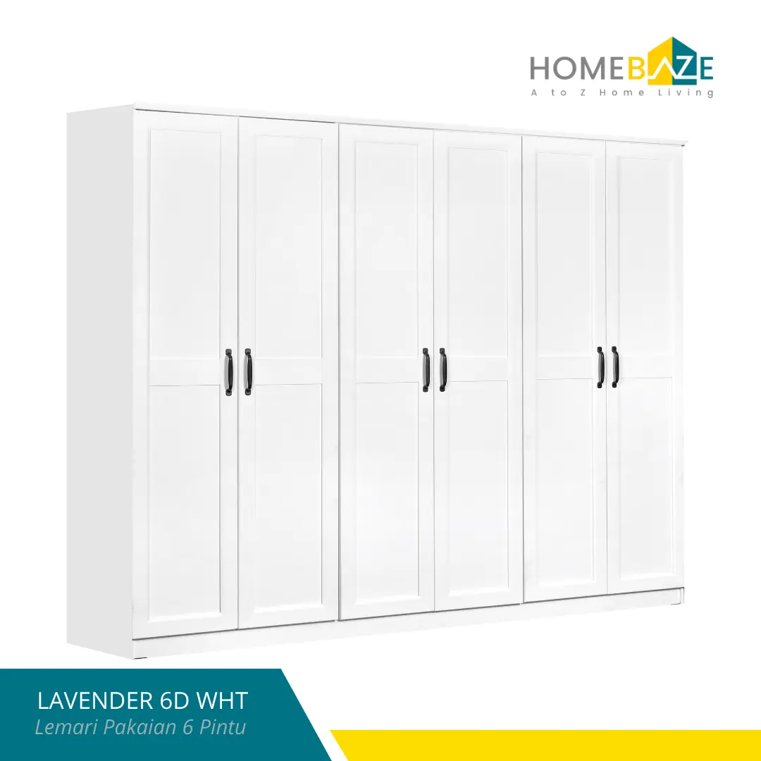 Offo Living - Lemari 6 Pintu Putih Minimalis, KUALITAS EKSPOR