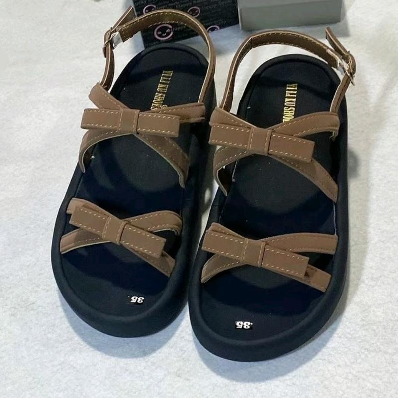 Dép Sandan Hai quai Nơ Siêu xinh,cao 2.5cm,đế êm,siêu nhẹ,quai mềm,chân quai có khâu chỉ chìm,lên chân siêu xinh,dễ phối đồ,thích hợp đi chơi,đi làm,đi học. Nữ DéP Shoes GiàY Hoa Women Jean 7