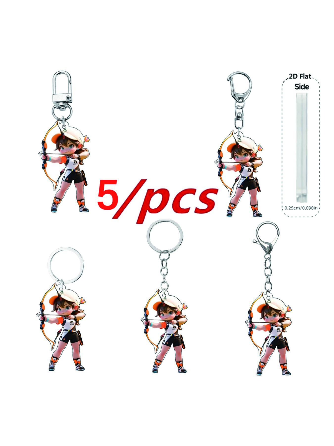 Cartoon Archer Girl Design Keychain, Cute Keychain for Women & Men, Fashion Accessories for Bag Decoration, Trendy All-match & Exquisite Keychain for Birthday Gift