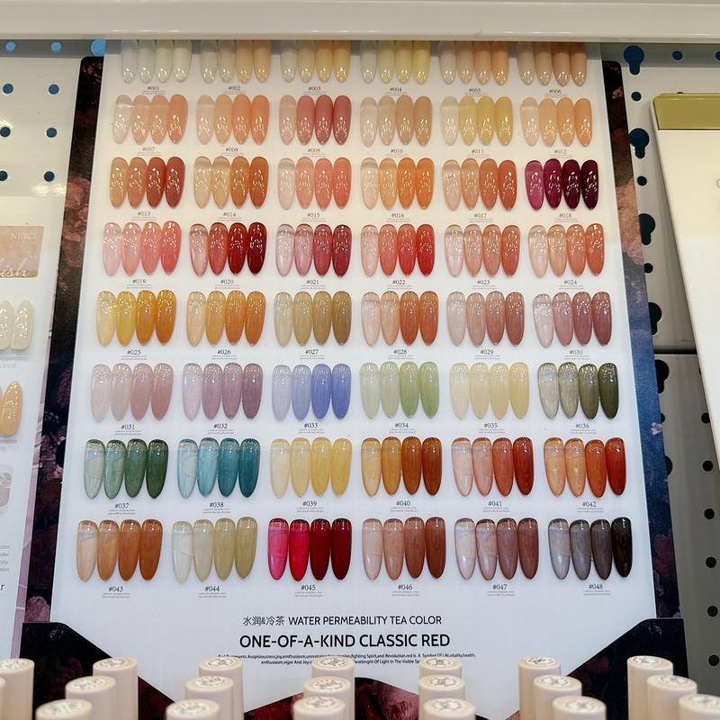  Set Sơn Gel Nail Tone Thạch  BẢNG HOA 48 Màu Aivennhuy Cao Cấp Tone Đậm - Tặng Kèm Bảng Màu - Cho Nữ 