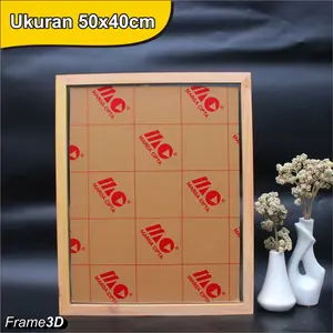 Bingkai Mahar 16R (40x50) Kayu dengan Kaca Acrylic