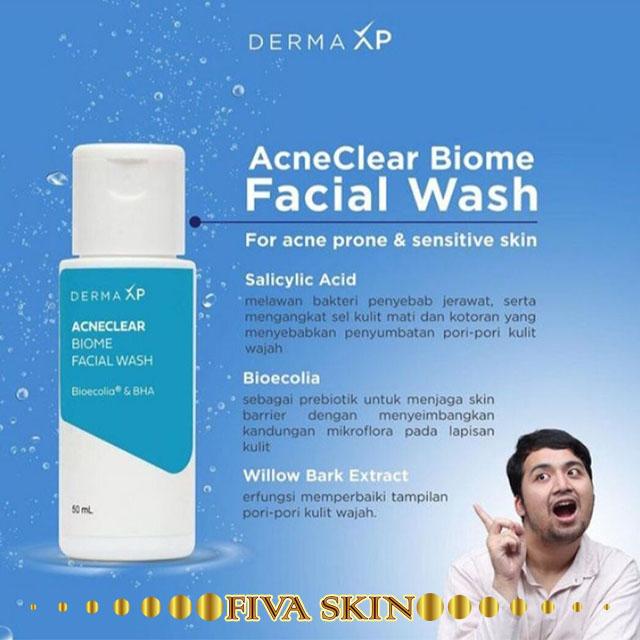 DERMA XP ACNE CLEAR BIOME FACIAL WASH, ACNE FACIAL WASH, SABUN MUKA KULIT BERJERAWAN 30 ml Berjerawat Kering Membersihkan Wajah Extract 0