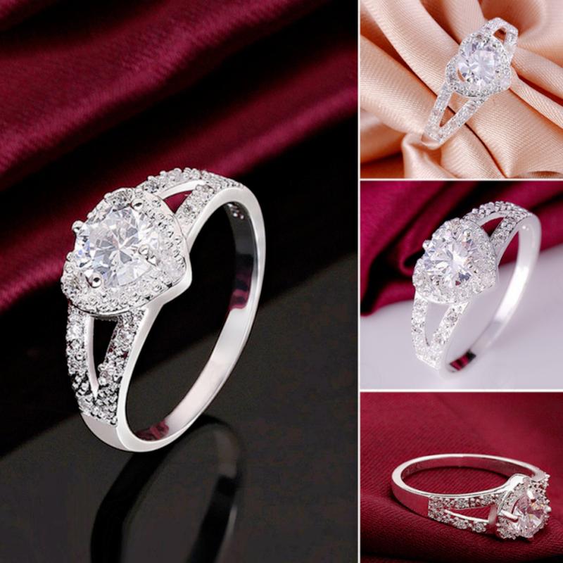 Product Introduction of 1pc Fashion Heart Ring Love Ring for Women Europe and America Heart Ring 3