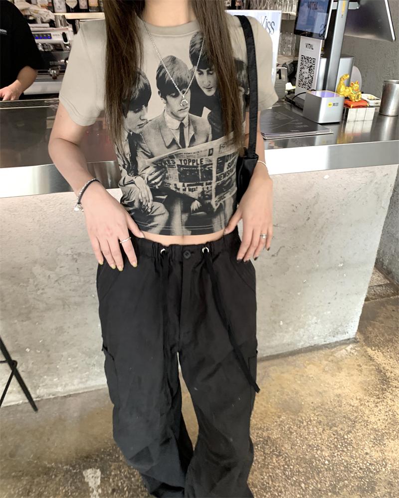 Product Introduction of Round Neck Short Sleeve T-Shirt Summer New Slim Fit Flattering Versatile Short Top Casual Women's Fashion Versatile Personality Hot Girl Korean Style Clothing 7