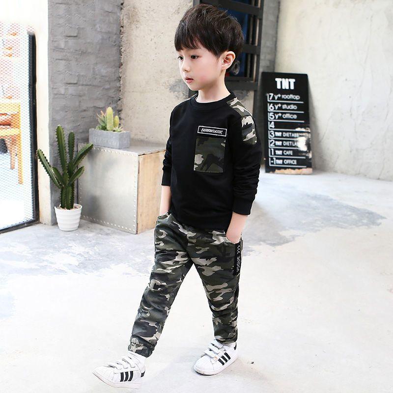 Quần Áo Trẻ Em, Bộ Đồ Rằn Ri Thường Ngày Cho Bé Trai, Hàng Mới Về Cho Mùa Thu, Thích Hợp Cho Trẻ Trung Và Lớn, Bộ Đồ Thể Thao Mùa Hè, Hợp Xu hướng 5