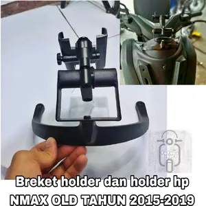 breket holder dan holder hp C2 UNTUK MMAX OLD TAHUN 2015-2019 model bando tebal dan kokoh Aluminium Besi Handphone TPU
