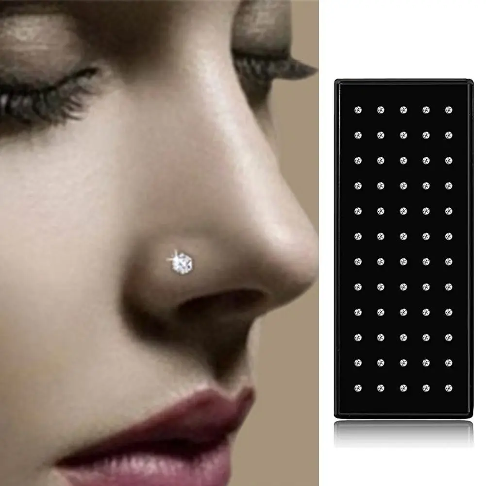 Stainless Steel Nose Rings Set 60 18mm Nose Studs