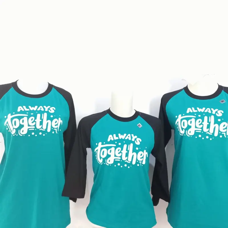 kaos distro couple ayah ibu dan anak pasangan keluarga family kombet 24s Dewasa Hitam Panjang Pendek Baju Katun Wanita Combed Natal 5