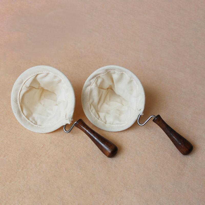 Product Introduction of Coffee Filter Heat Insulation Soft Handle Wooden Fabric Handmade Reusable Tea Filter for Home 0