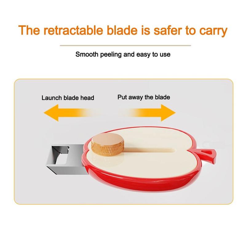 New Peeling Tool Retractable Mini Peeler Durable Portable Fruit Peeler Multifunctional Extendable Manual Peeler for Camping Picnics Outdoor Activities 4