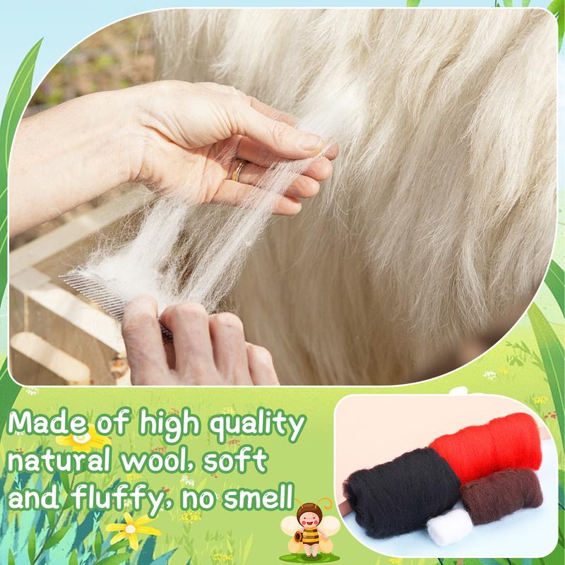 Product Introduction of Seven-Star Ladybug Wool Felt Pendant DIY Wool Felt Punching Fun Material Kit for Children and Adults Handmade Toy 5