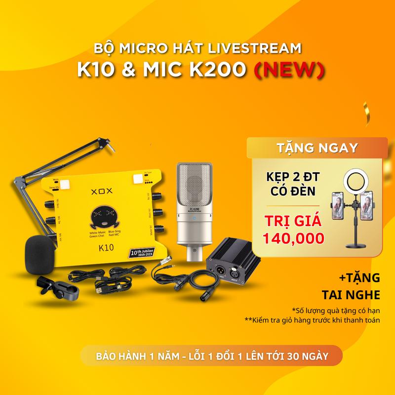  Mic Livestream | Micro thu âm Soundcard K10 15th 2025 & Mic PC K200   FREESHIP   Chất Lượng Cao Âm Thanh Cực Hay_Monkey Studio 