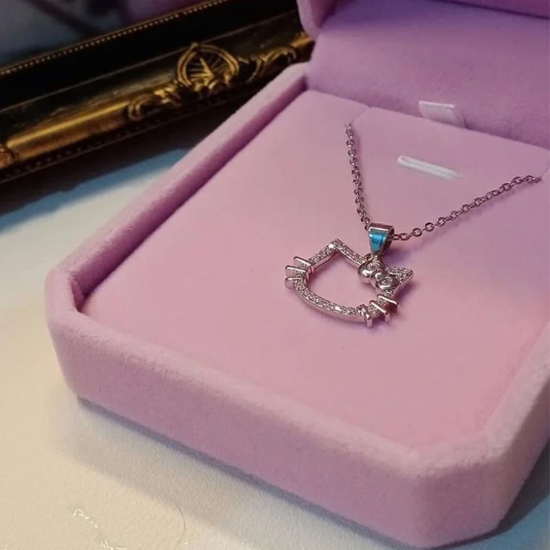 Vòng Cổ Hello Kitty, Mặt Dây Chuyền Ngọt Ngào Và Đáng Yêu, Dây Chuyền Xương Đòn, Dành Cho Bạn Gái, Quà Tặng Đi Bộ, Bán Chạy, Thích Hợp Làm Quà Sinh Nhật, Nữ 3