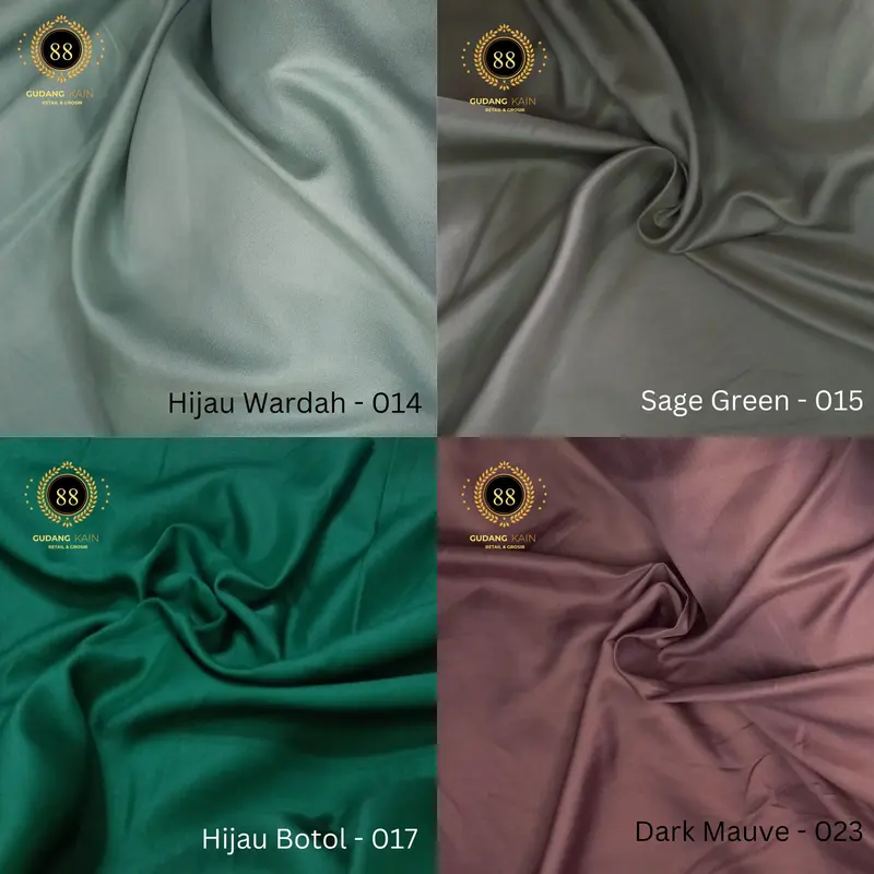 Kain Satin Velvet Premium Polos Bridesmaid [Harga 1 Roll - Isi 60 Yard] indonesia teracota sutra & satin 2