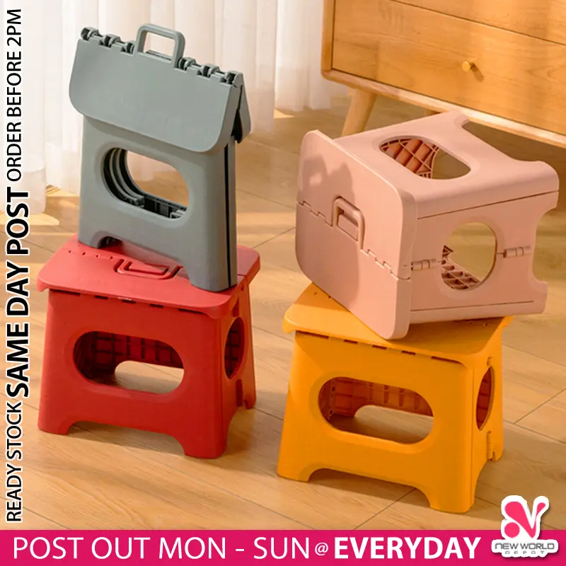 ( SEAMLESS TRANSITION ) Foldable Step Stool Portable Mini Camping Fishing Chair Folding Outdoor Bench Kerusi Lipat