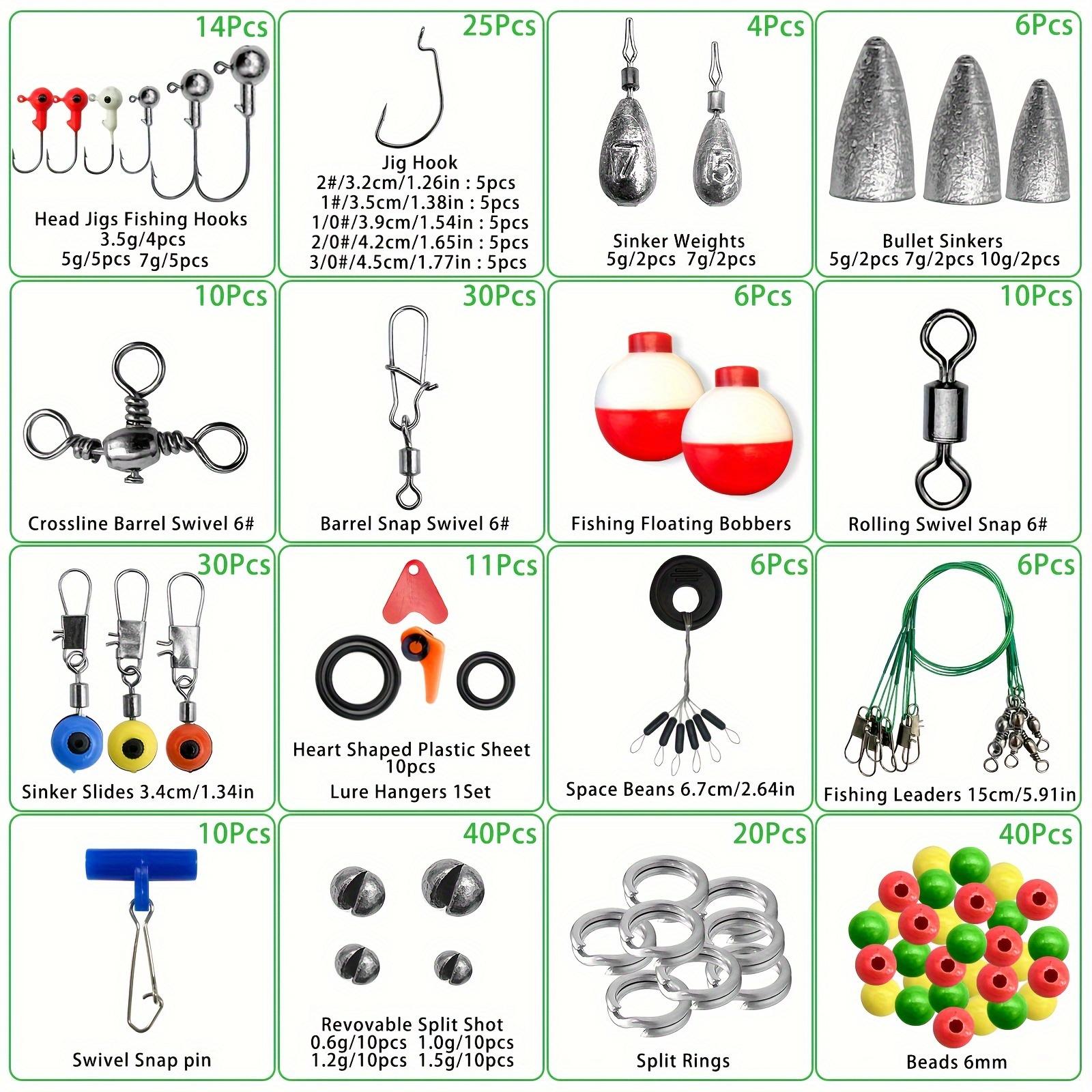 fish ng accessories PLUSINNO 397pcs Fishing Kit Plusinno and accessories to enhance your fishing experience Fishing Lures Tackle Box Kit,Saltwater