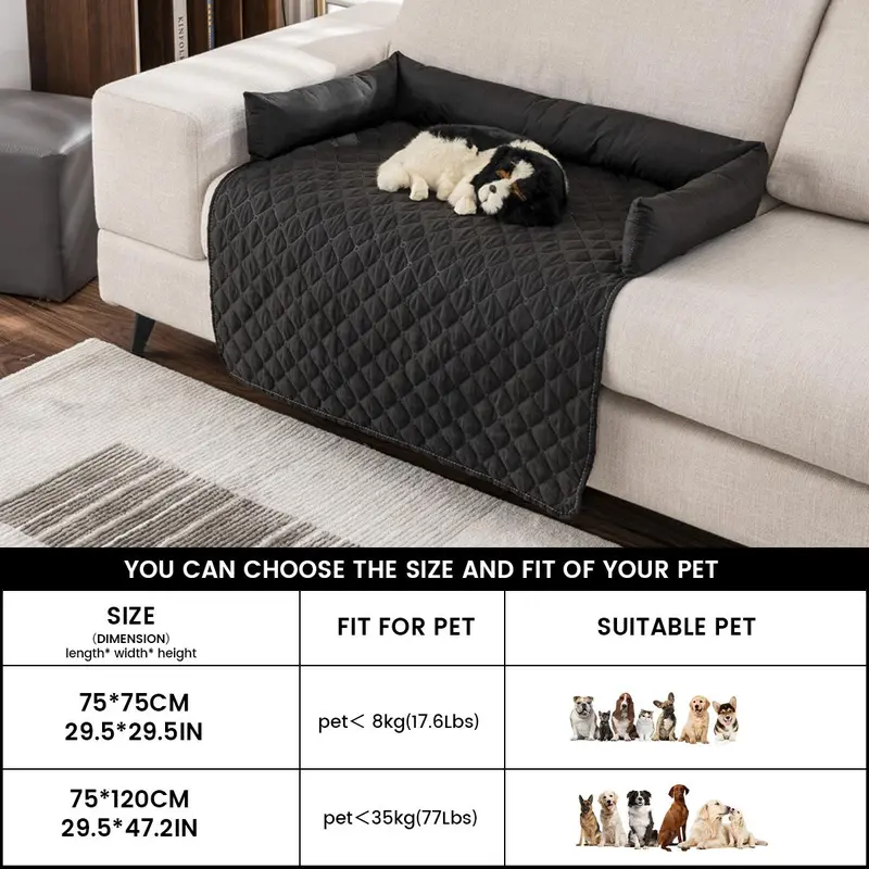 Solid Color Pet Sofa, Washable Pet Sofa, Non-slip Waterproof Sofa Protective Pad, Pet Supplies for Home Living Room, Dog Bed Mat, Dog Sofa Pad 1
