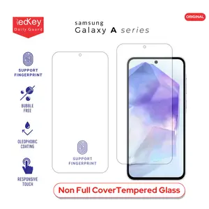 Redkey Tempered Glass Untuk Samsung A55 A35 A25 A15 A54 A34 A24 A14 A53 A33 A23 A13 A52 A32 A22 A12 A51 A05S A06 A16 A26 A36 A56 4G 5G - Premium Anti Gores Pelindung Layar Non Full Cover dengan Lubang Kamera