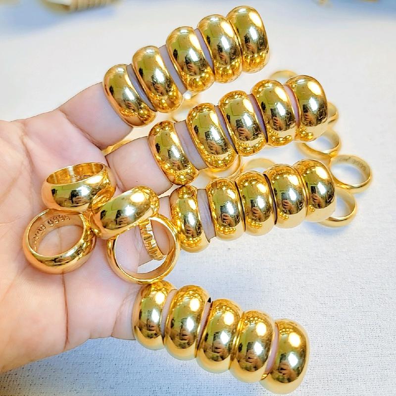 Nhẫn trơn 1chỉ,2chỉ,3chỉ,5chỉ,1lượng đồng vàng màu 24k